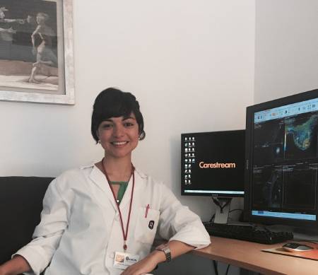 La dra. Berardinelli, actual becada